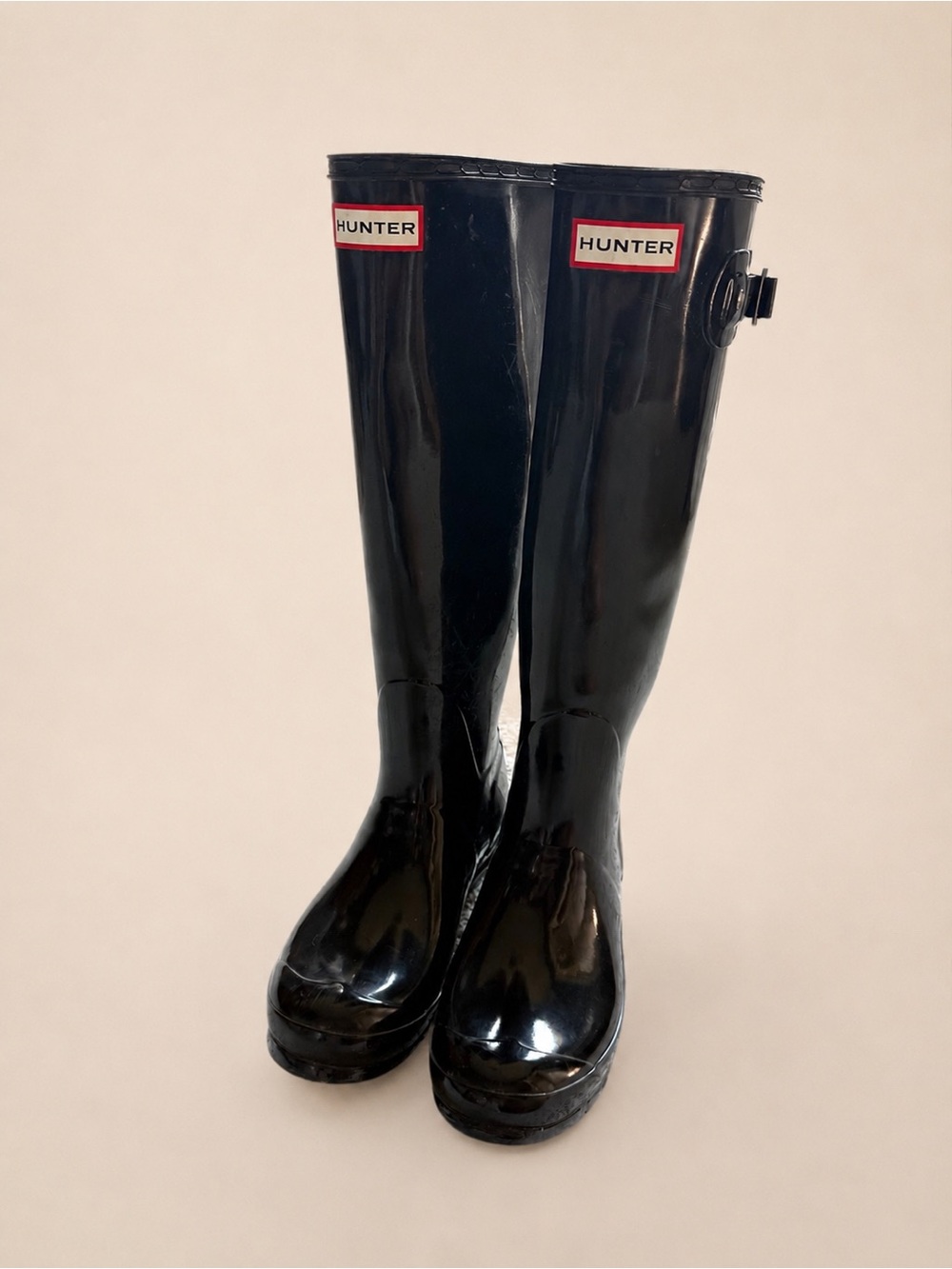Hunter Original Tall Gloss Dark Navy Rain Boots Women’s 8 EU 39 Waterproofing